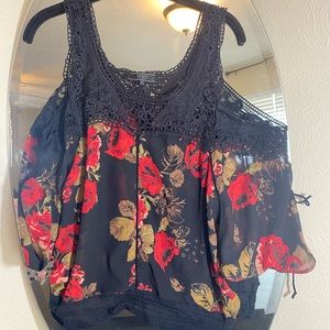 Large Guess Rose Blouse